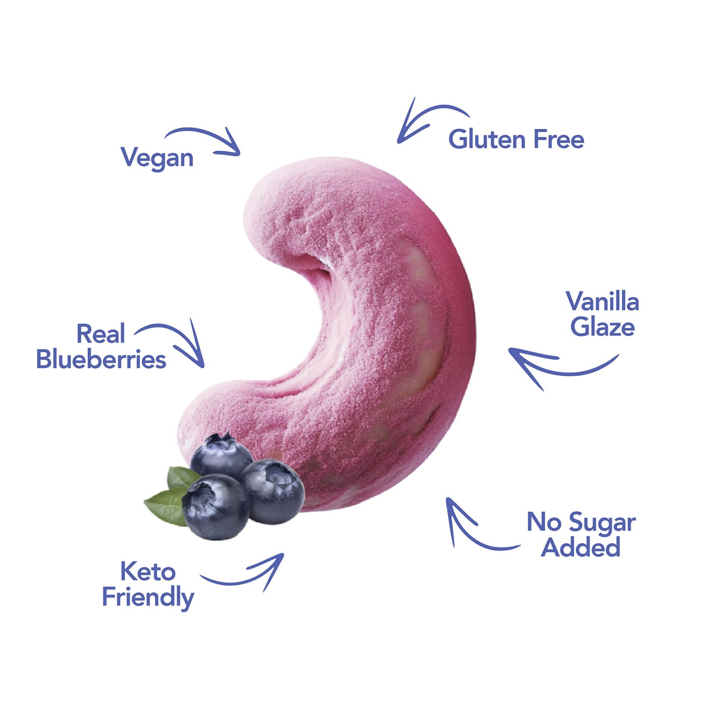 Earthside Farms Blueberry Vanilla Cashews – 1oz (Case of 40)
