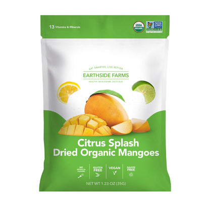 Earthside Farms Citrus Dried Organic Mangoes – 1.23 oz (Case of 40)