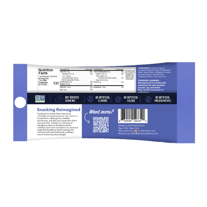 Earthside Farms Blueberry Vanilla Cashews – 1oz (Case of 40)